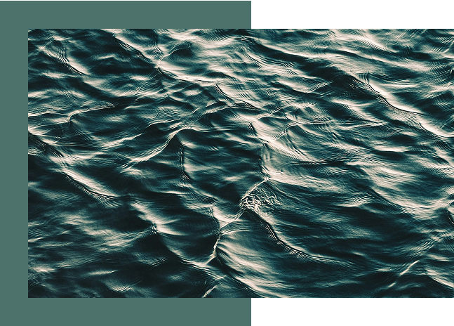 Peaceful waves with blue background