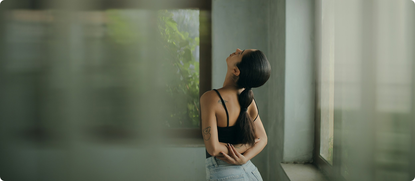 Woman with back pain