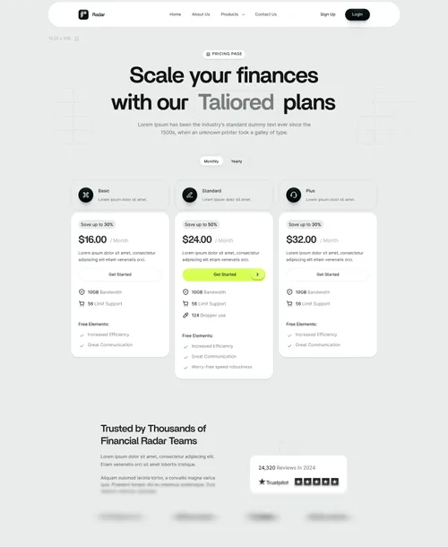 Pricing overview image.