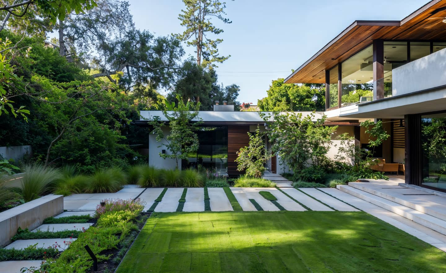 image of a lush green lawn (for a landscaping service)