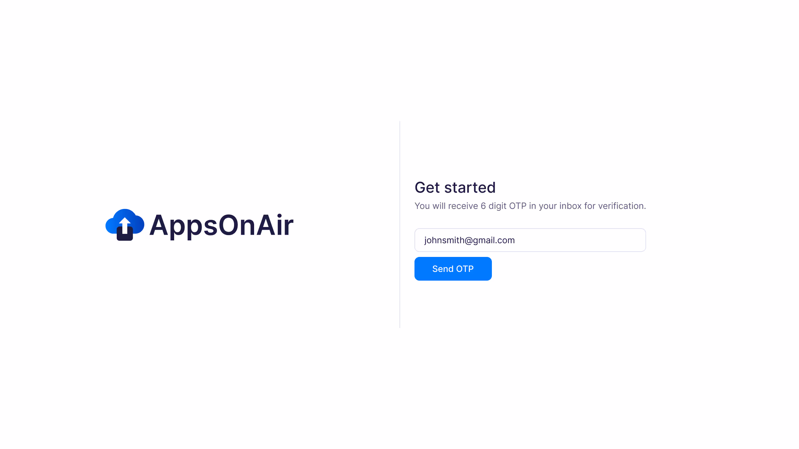 Complete the sign-up and verification Process