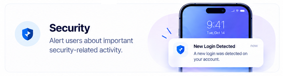 Six common mobile notification use cases.