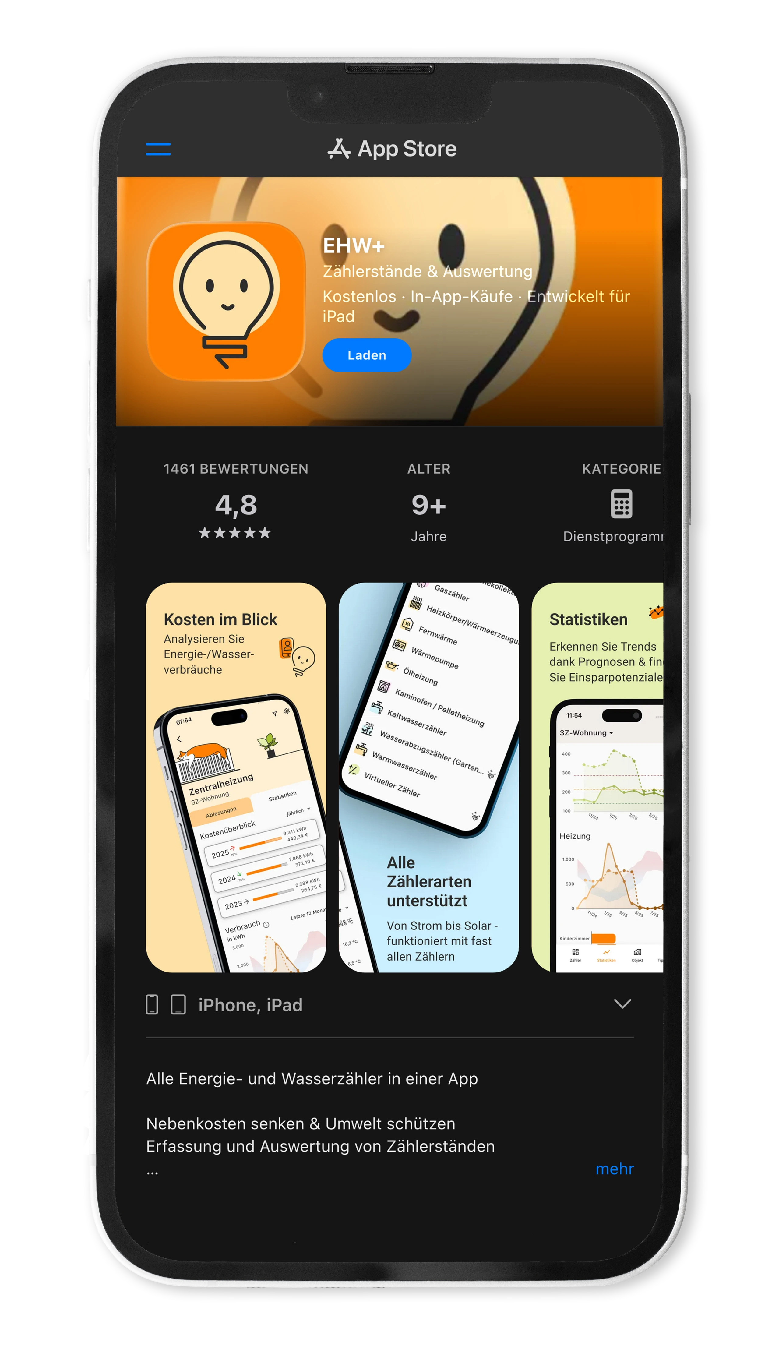 Mein Verbrauch App im Appstore