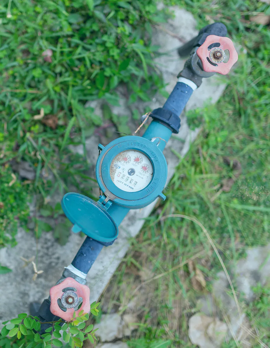 Wassermeter im Garten