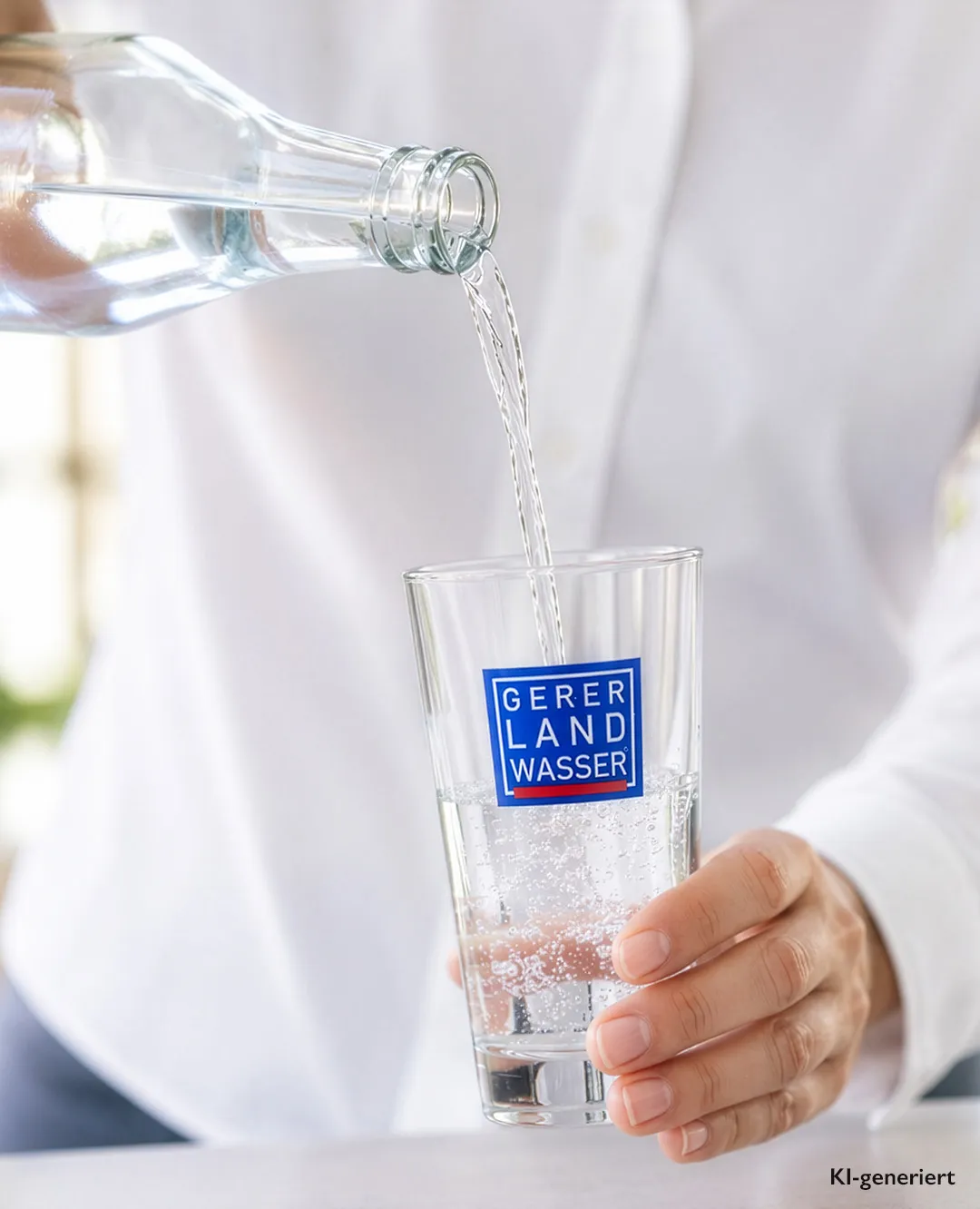 Glas mit Gerer Landwasser