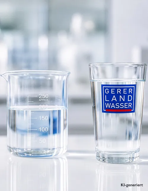 Glas mit Gerer Landwasser