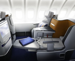 Lufthansa’s new lie-flat Business Class seat on the B747-800 and one A330-300.