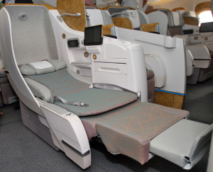 Emirates Business Class Seat on Its B777