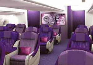 Thai Airways' new Business Class seats offer 60 inches of legroom and recline to 170 degrees.