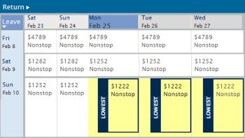 Finding EasyUp Fares