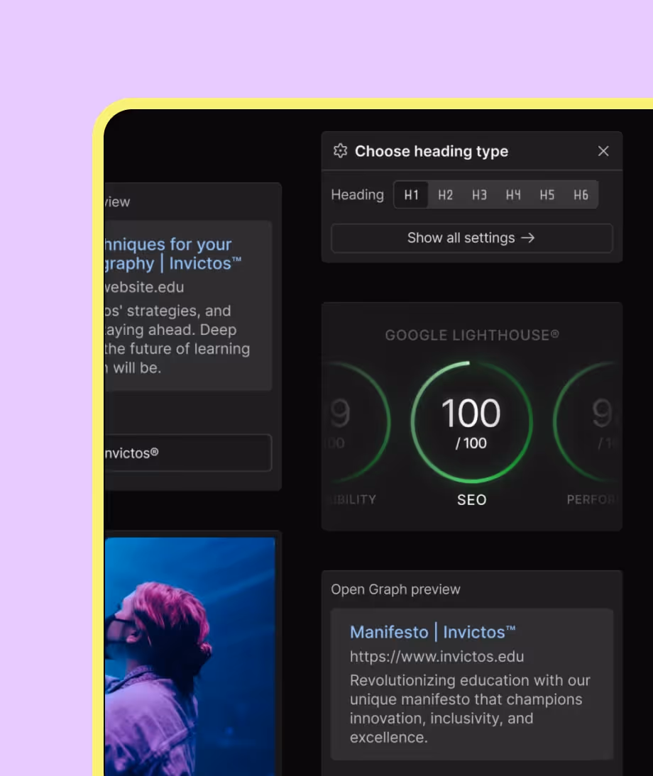 gestion des performances dans webflow