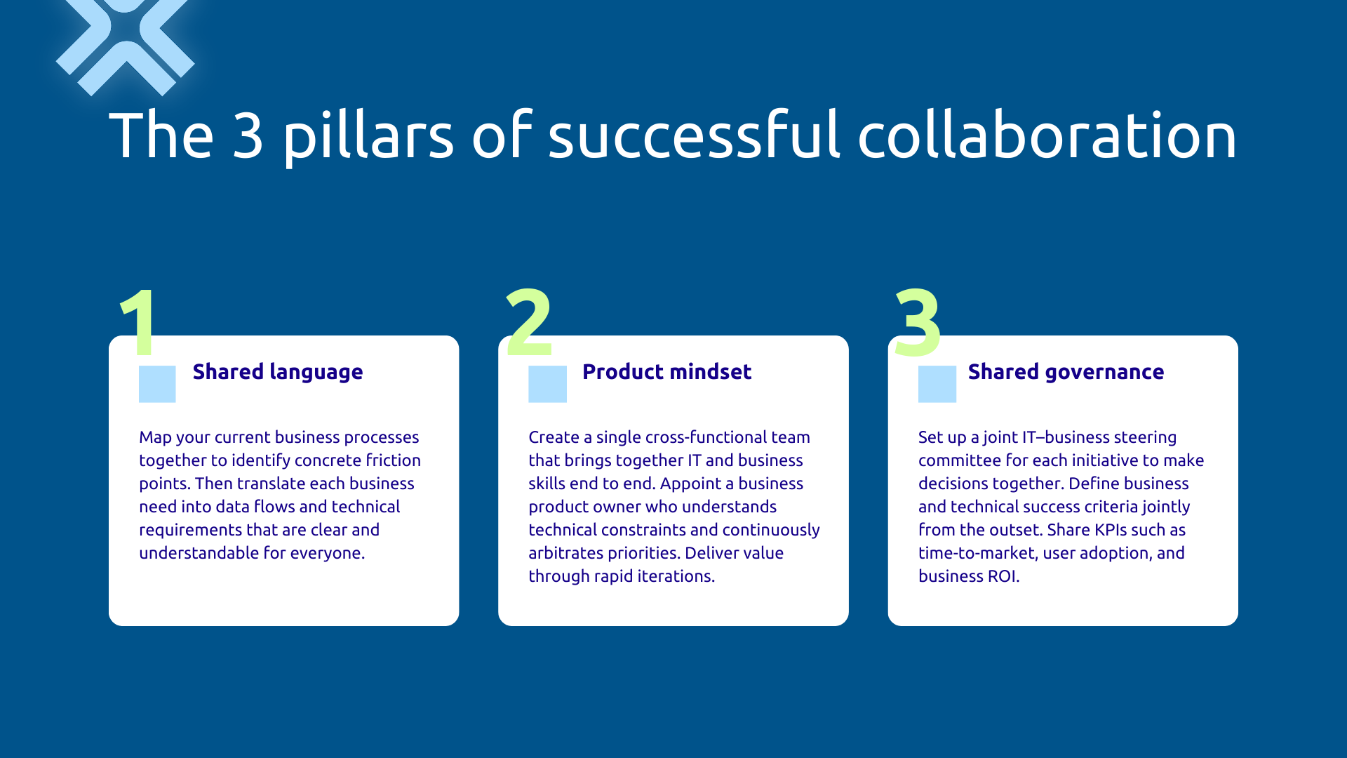 3 pillars of successful collaboration