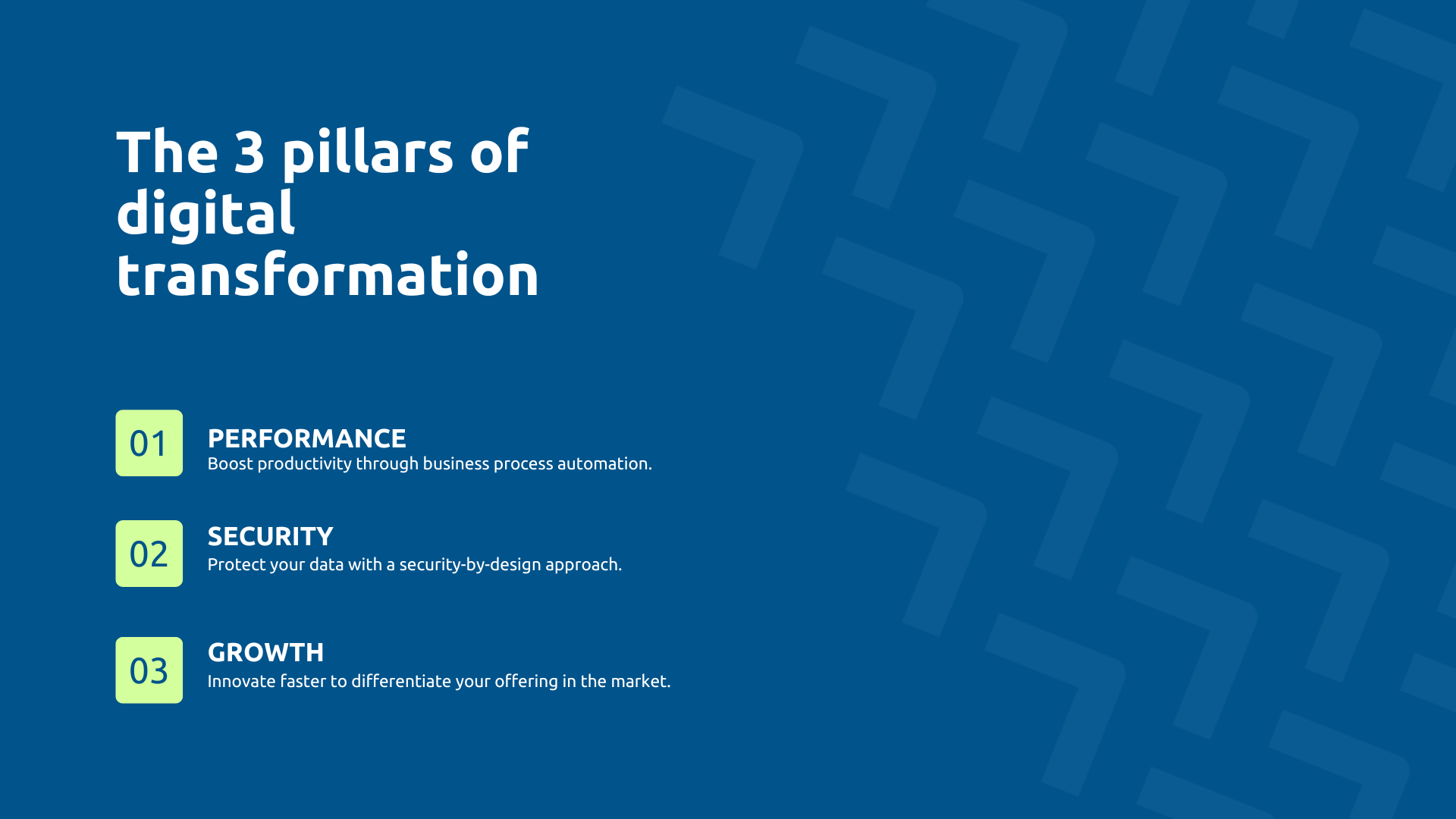 3 pillars of digital transformation