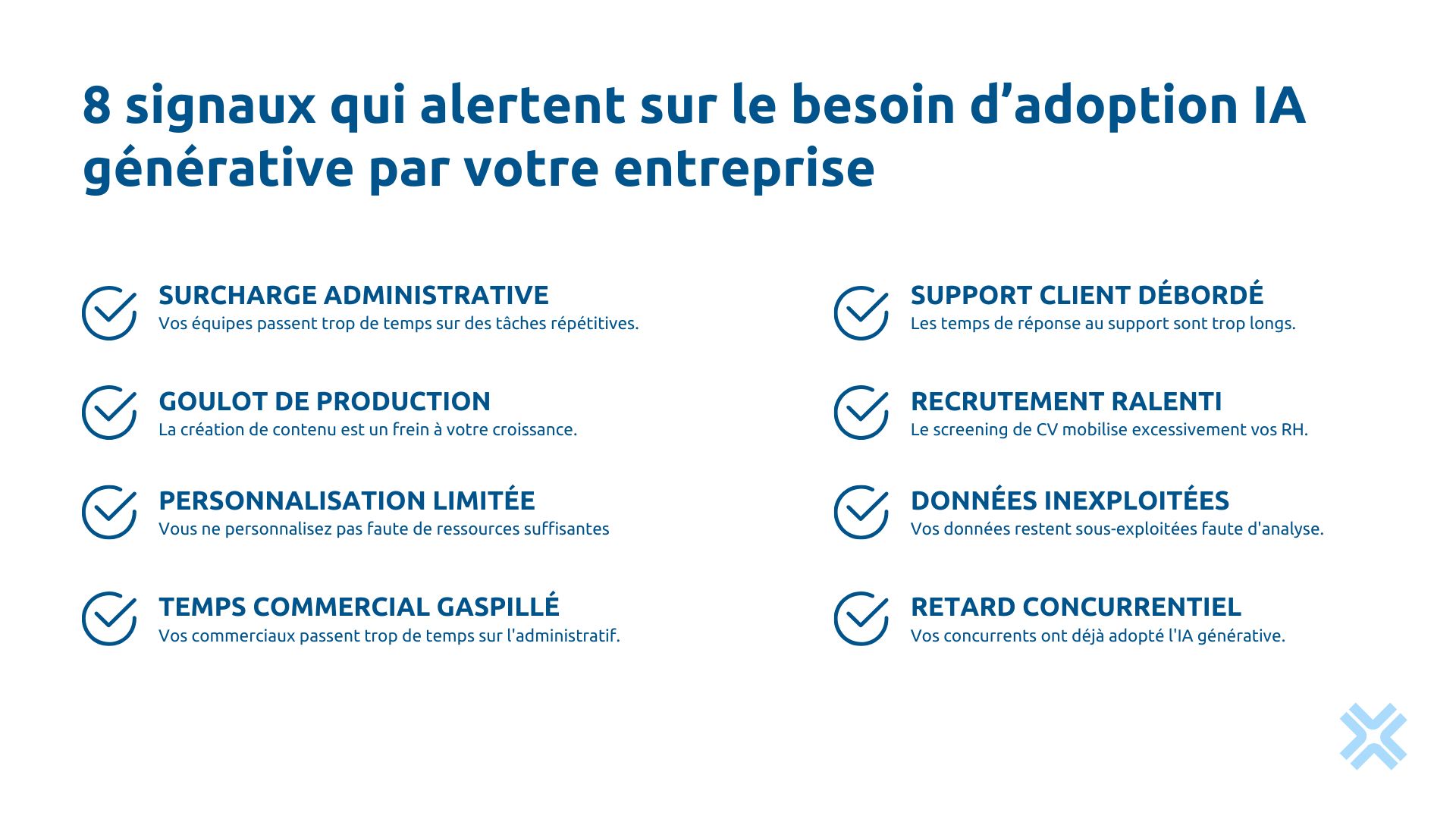 8 signaux qui alertent sur le besoin d'adoption IA générative