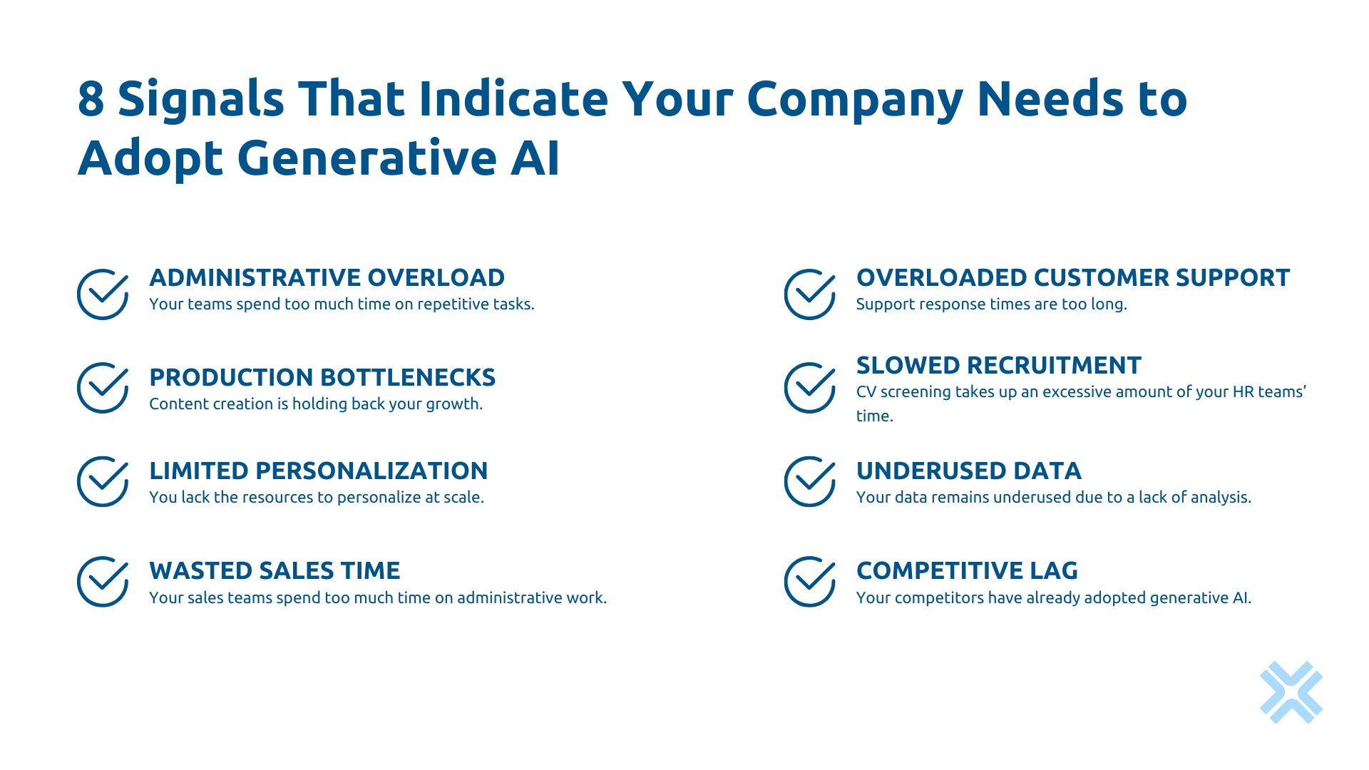 8 warning signs about the need for generative AI adoption