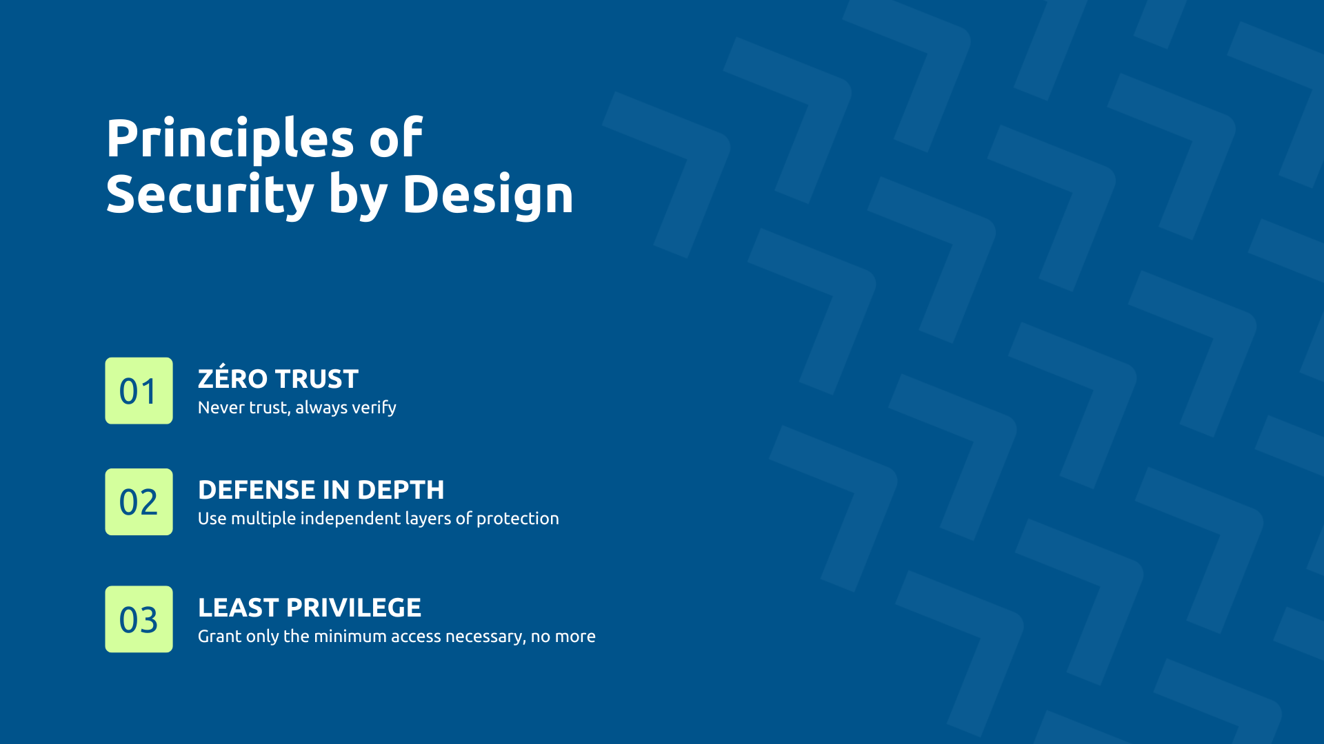 Principles of Security by Design