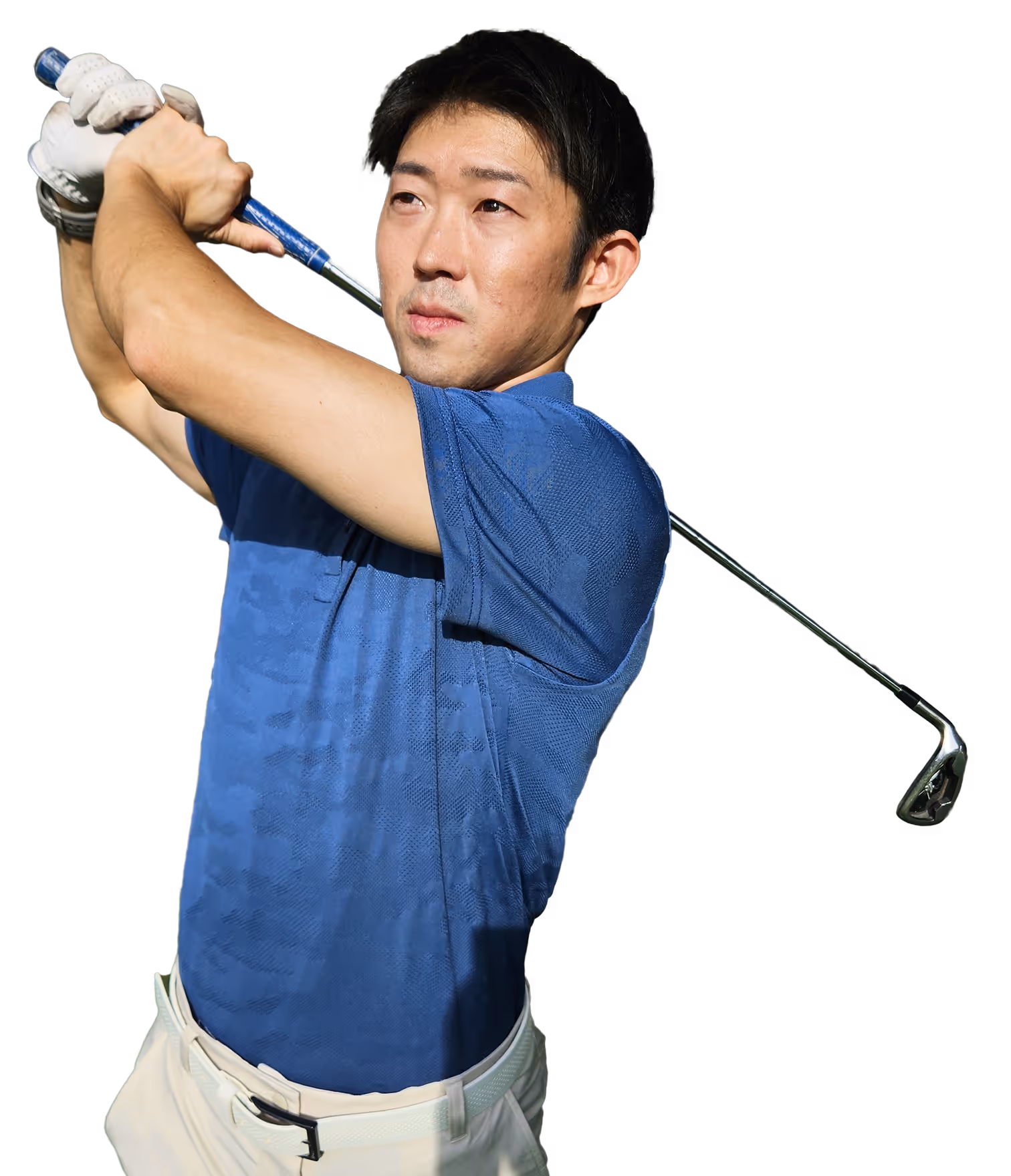 Man playing golf