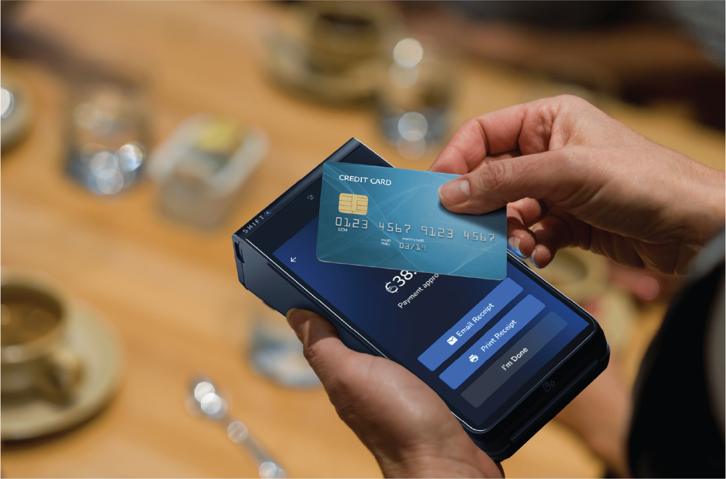 a card transaction by skytab provided by Truepos payments consultants