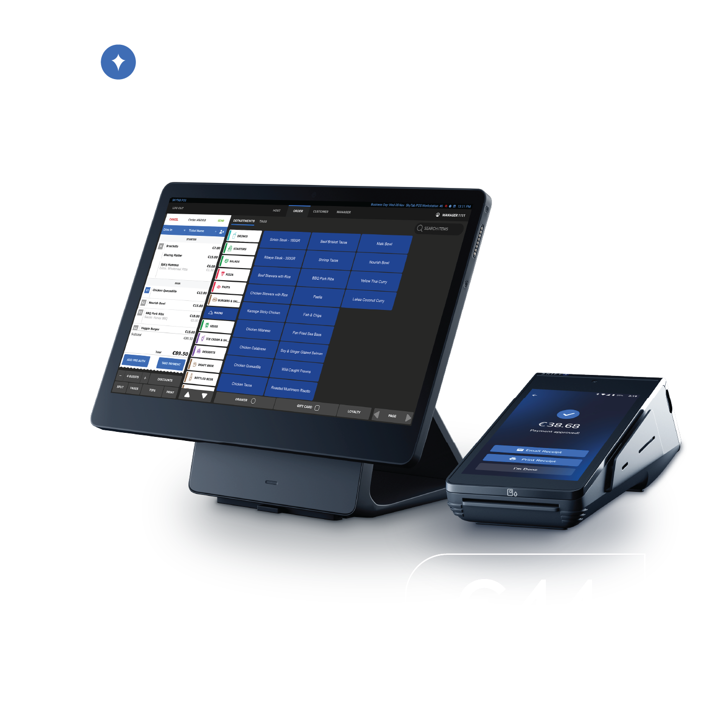 the skytab all in one epos system bundle by truepos ireland