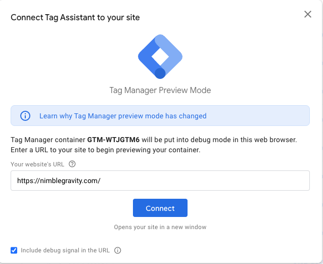 Google Tag Manager Preview Mode