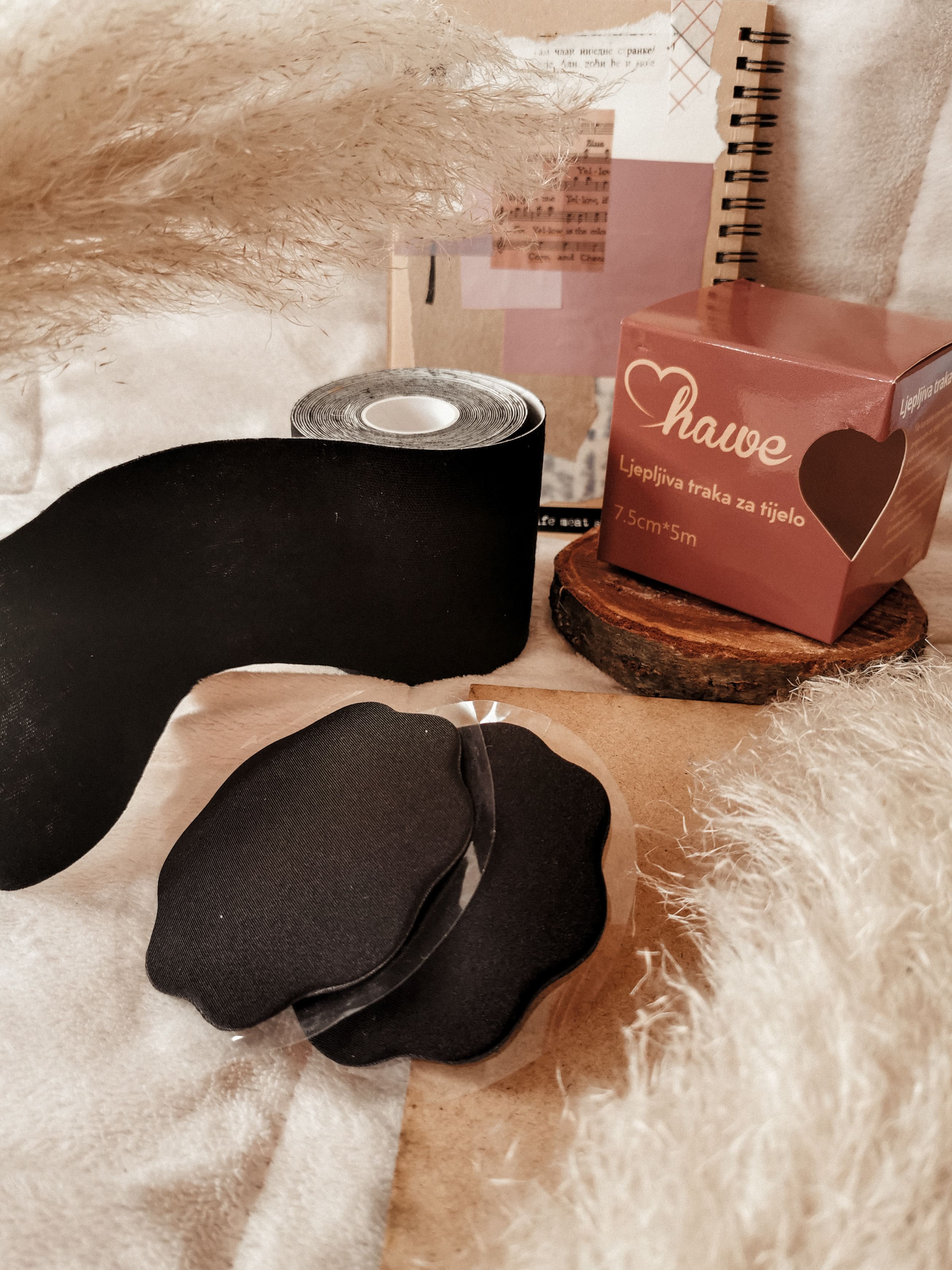 Crna traka za grudi slika 2