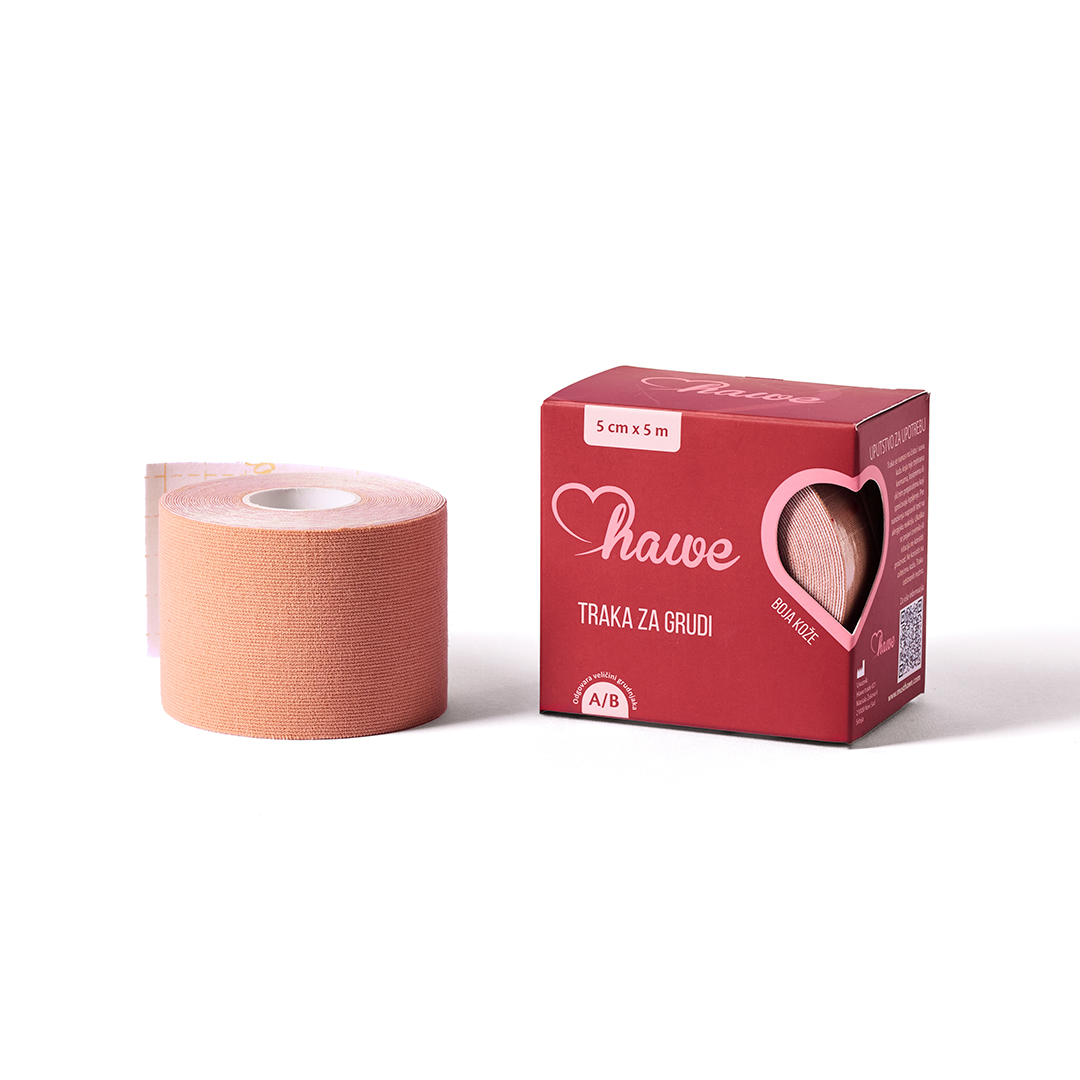 Traka za grudi boja kože 5cm x 5m
