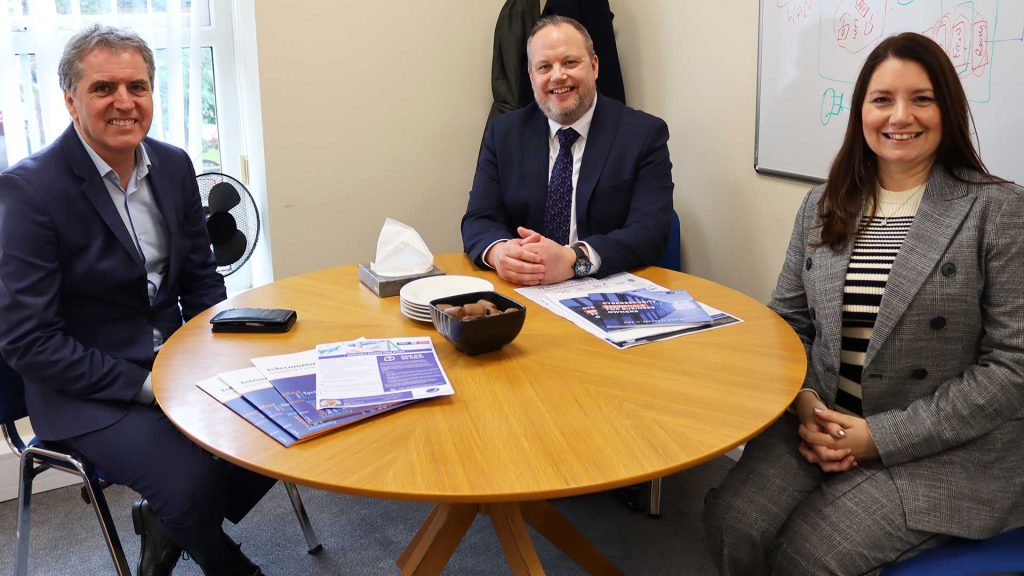Steve Rotheram is meeting with James and Clare Brayshaw at AdaptiveComms
