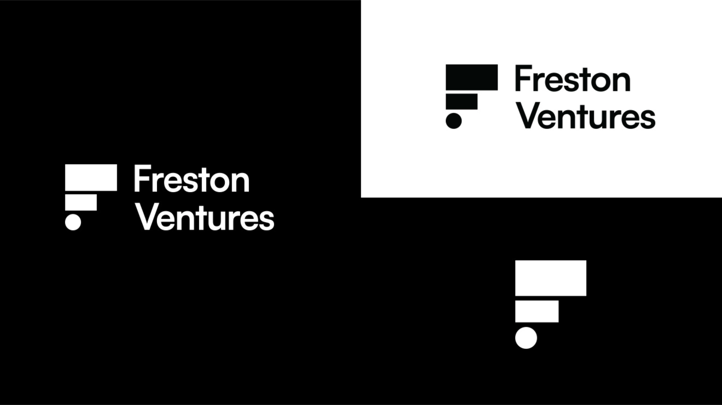 Freston Ventures logo colour and form variations.