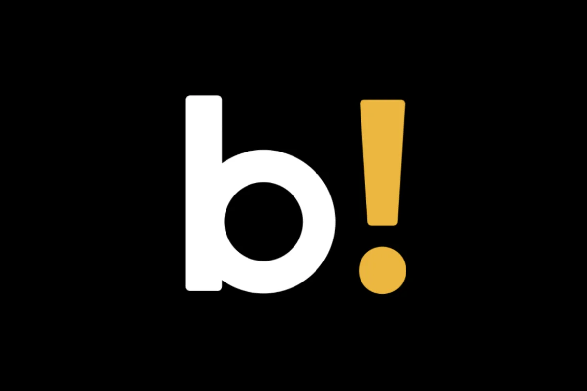 Beep! logo in white and yellow on a black background