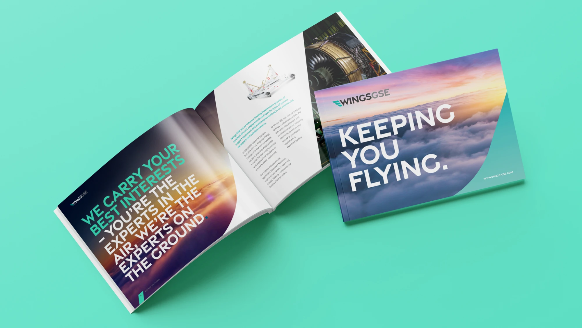 Some pages of a Wings GSE branded printed booklet.