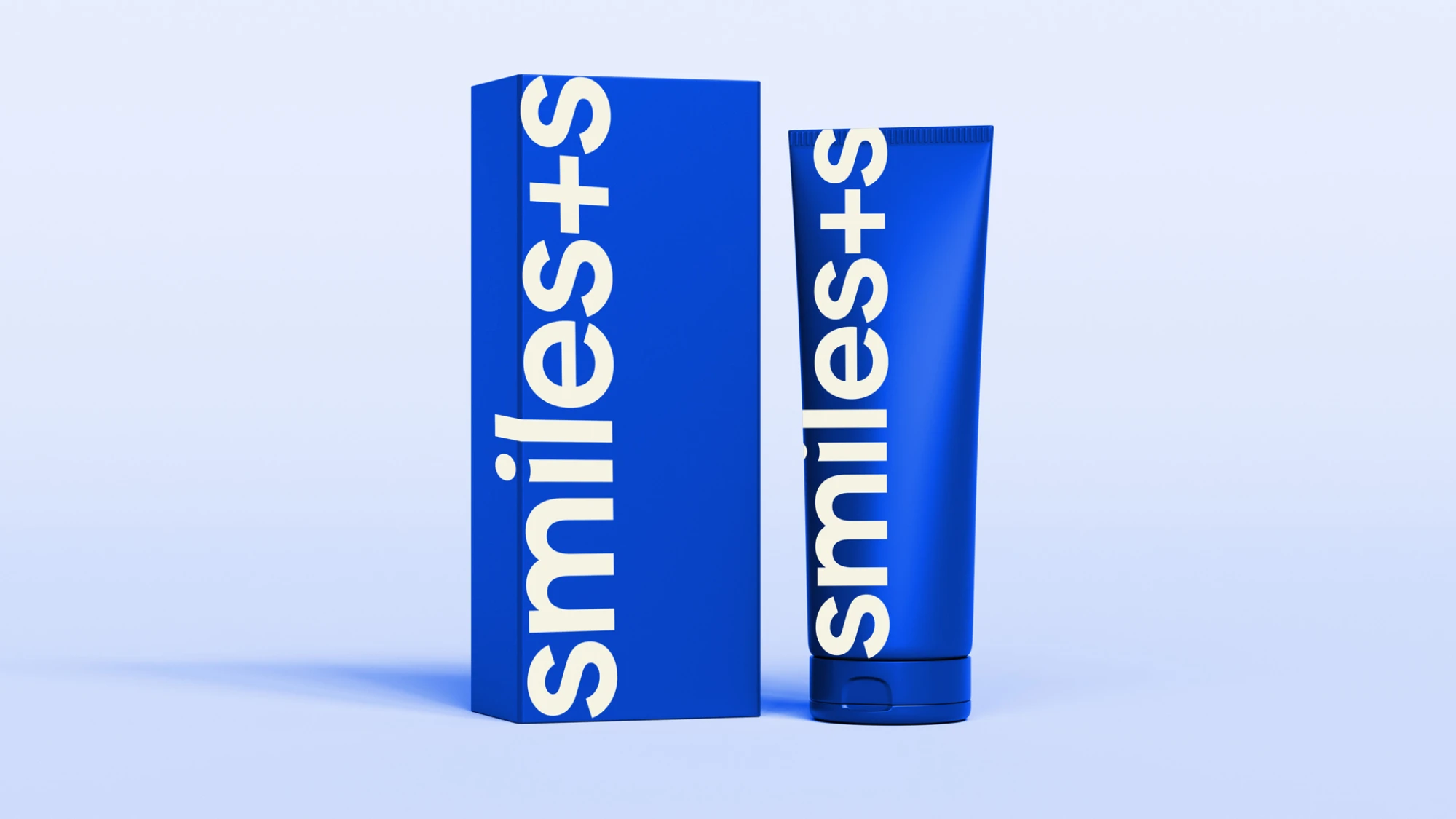 Blue tube and box of a product labeled 'smiles+s' in large white text on a light background.