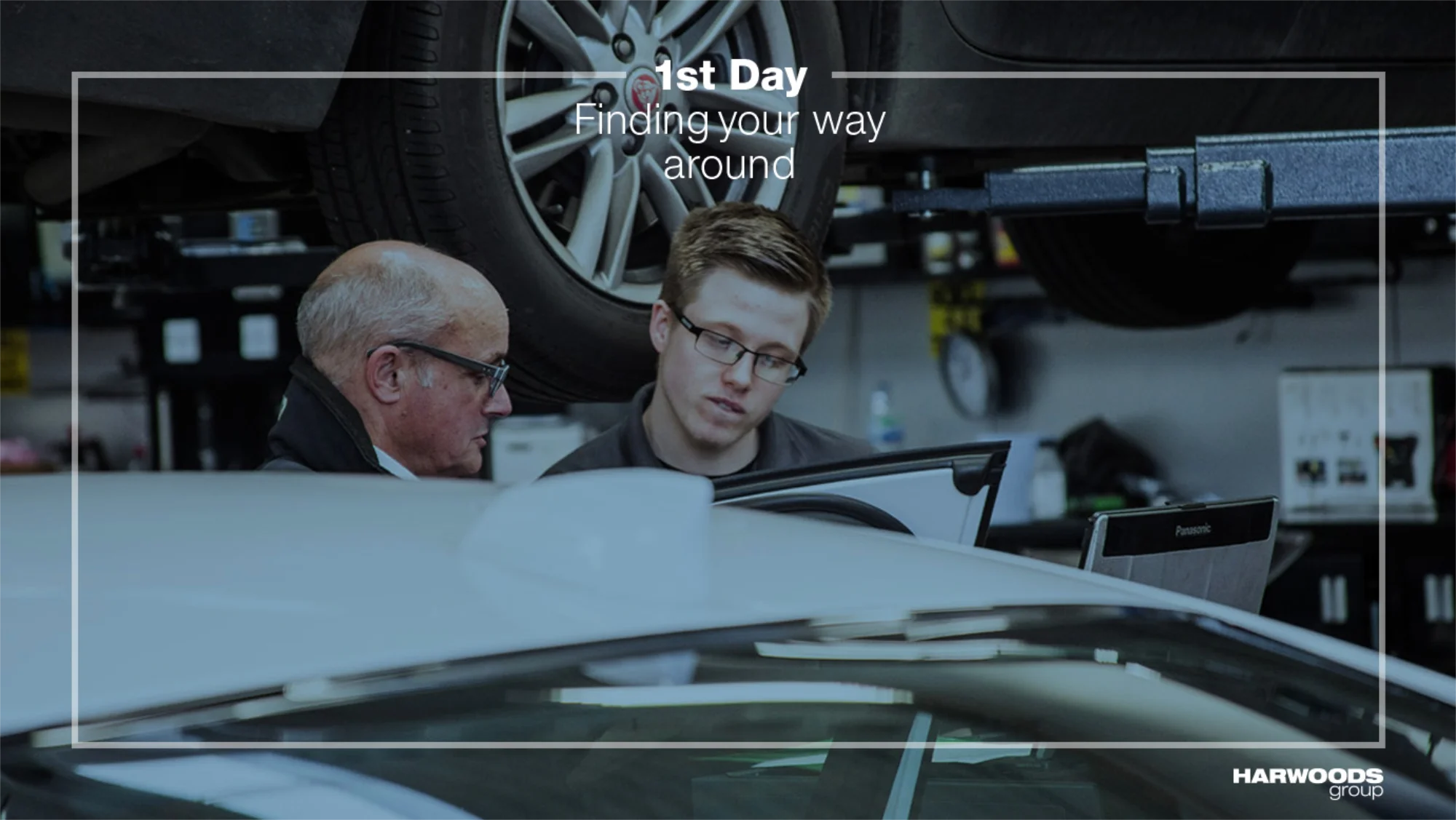 A car mechanic working on a car