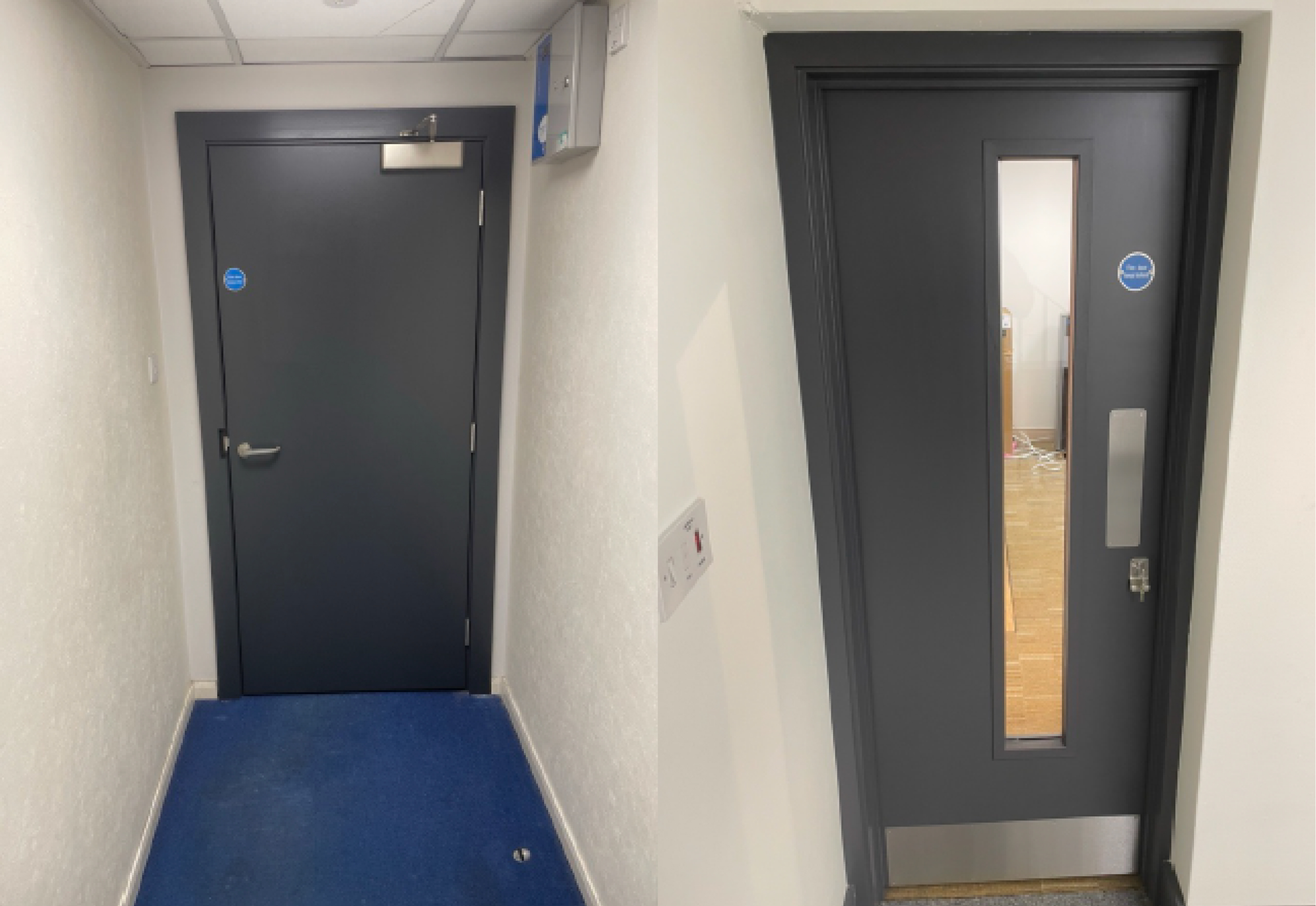 Fire Doors - Grey with and without window