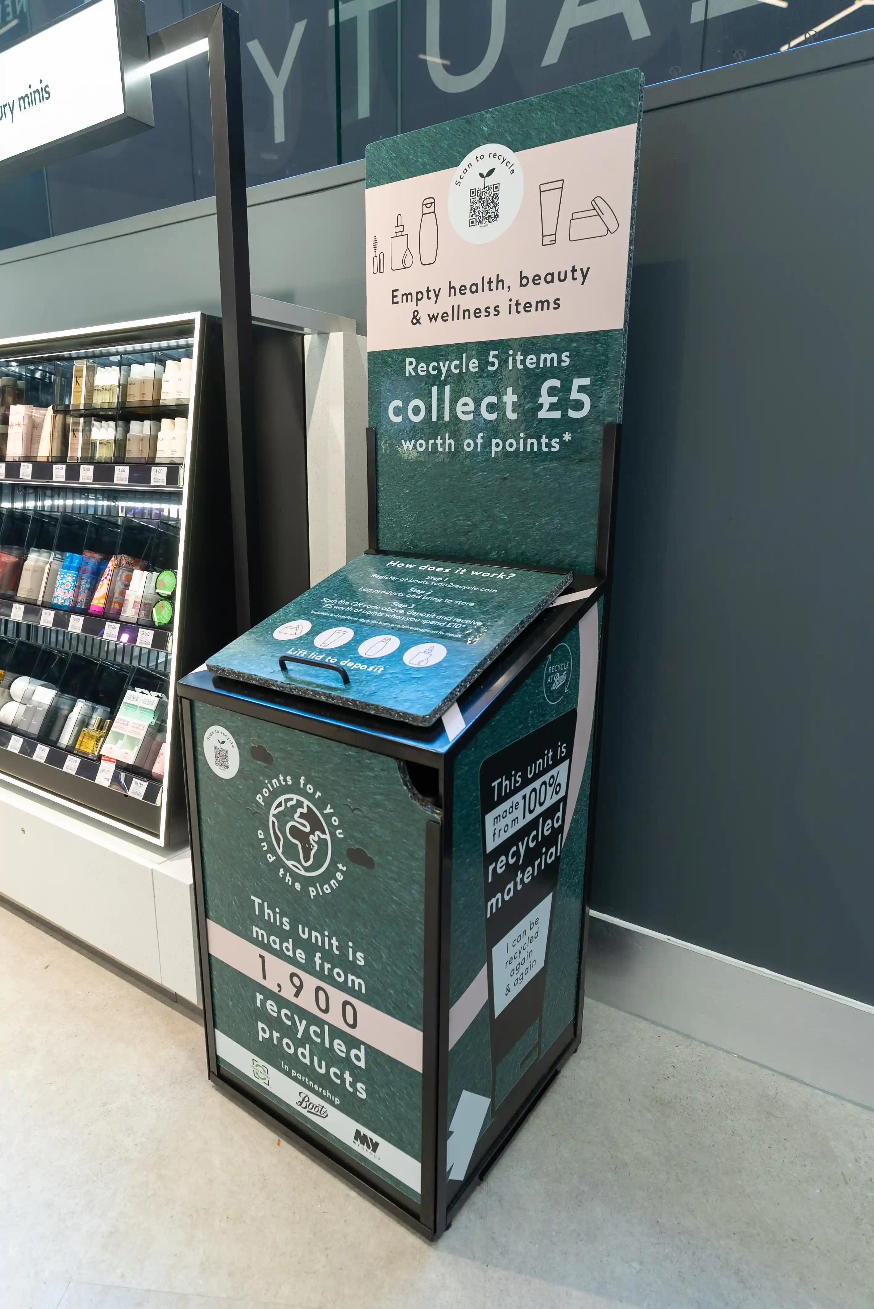 Boots Beauty recycle station