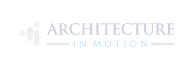 The logo for architecture in motion.