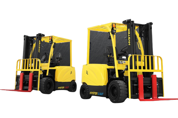 Transpallet manuali, compatti, con operatori a terra o con pedana operatore.