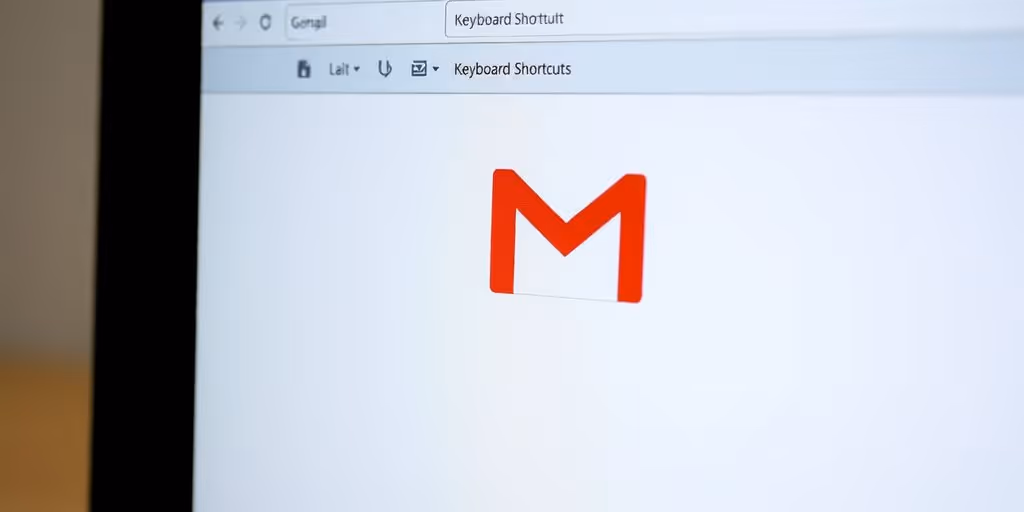 Gmail interface with highlighted keyboard shortcuts.