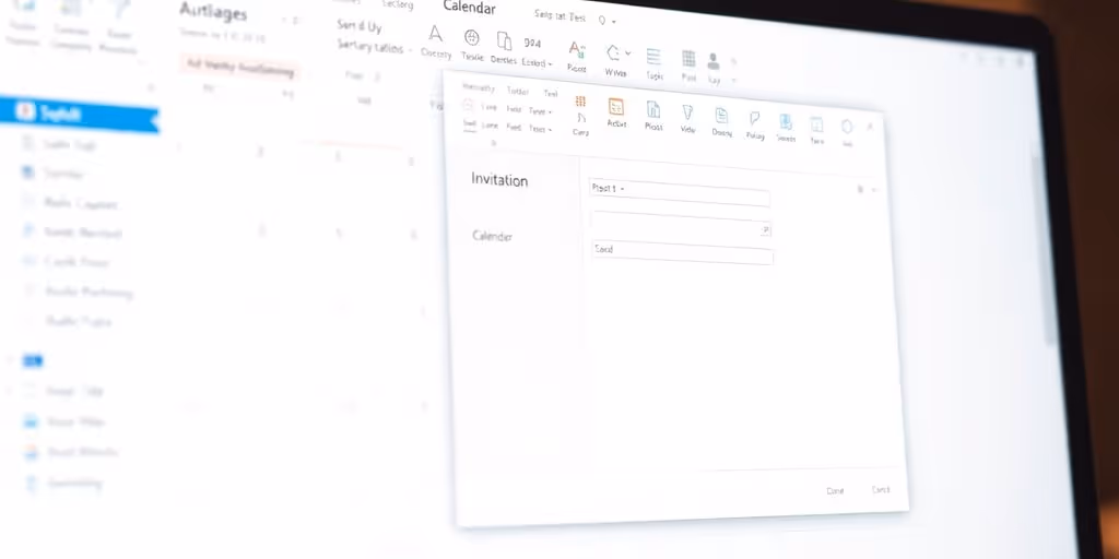 Outlook calendar invite being created.
