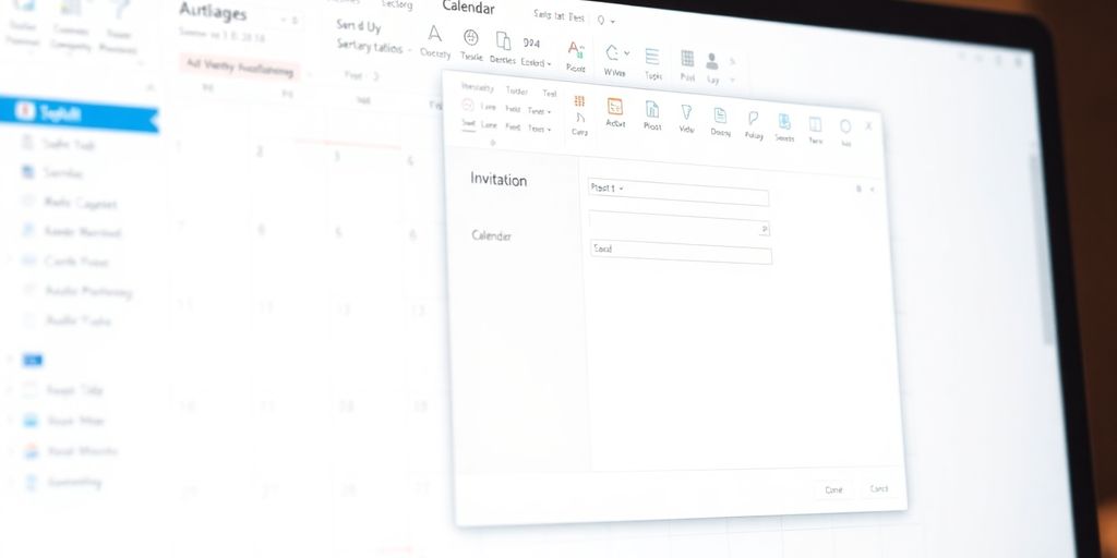 Outlook calendar invite being created.