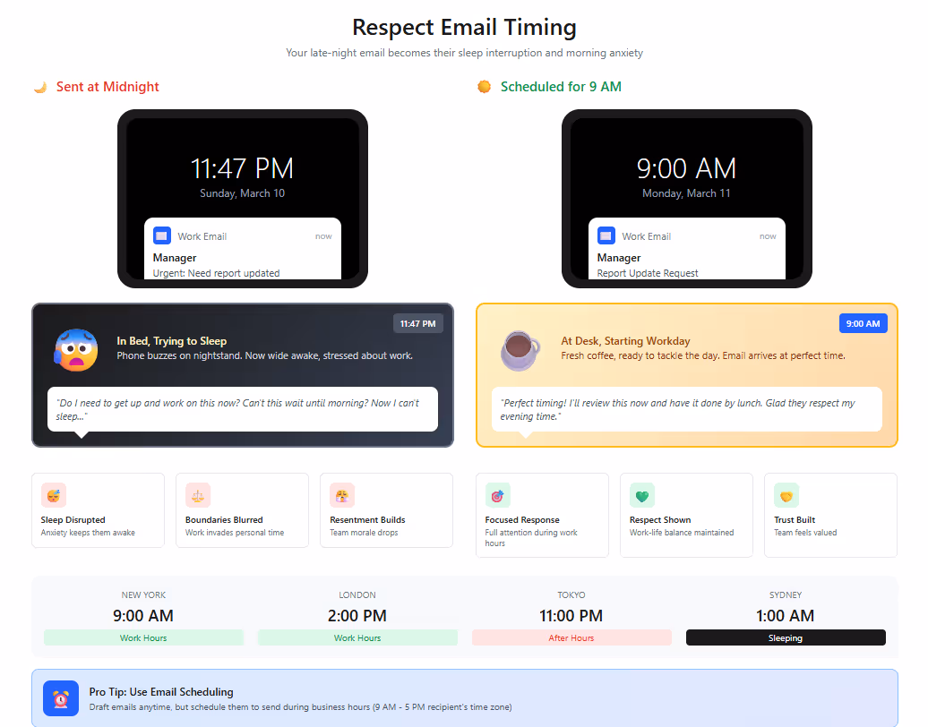  Respect Email Timing 