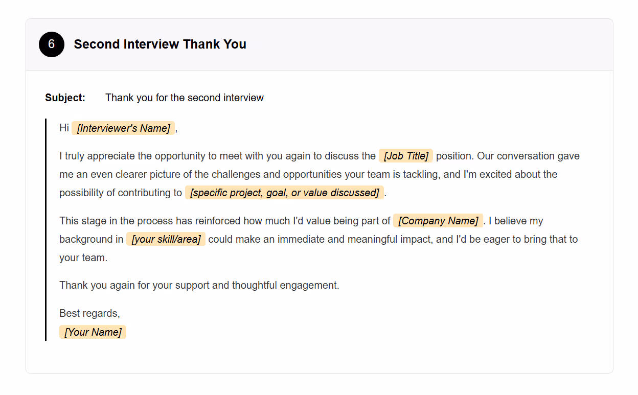 After Interview Thank You Email