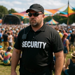 image of a music festival with vibrant colorful smoke