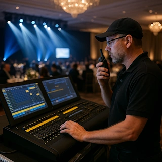 image of a music festival with vibrant colorful smoke