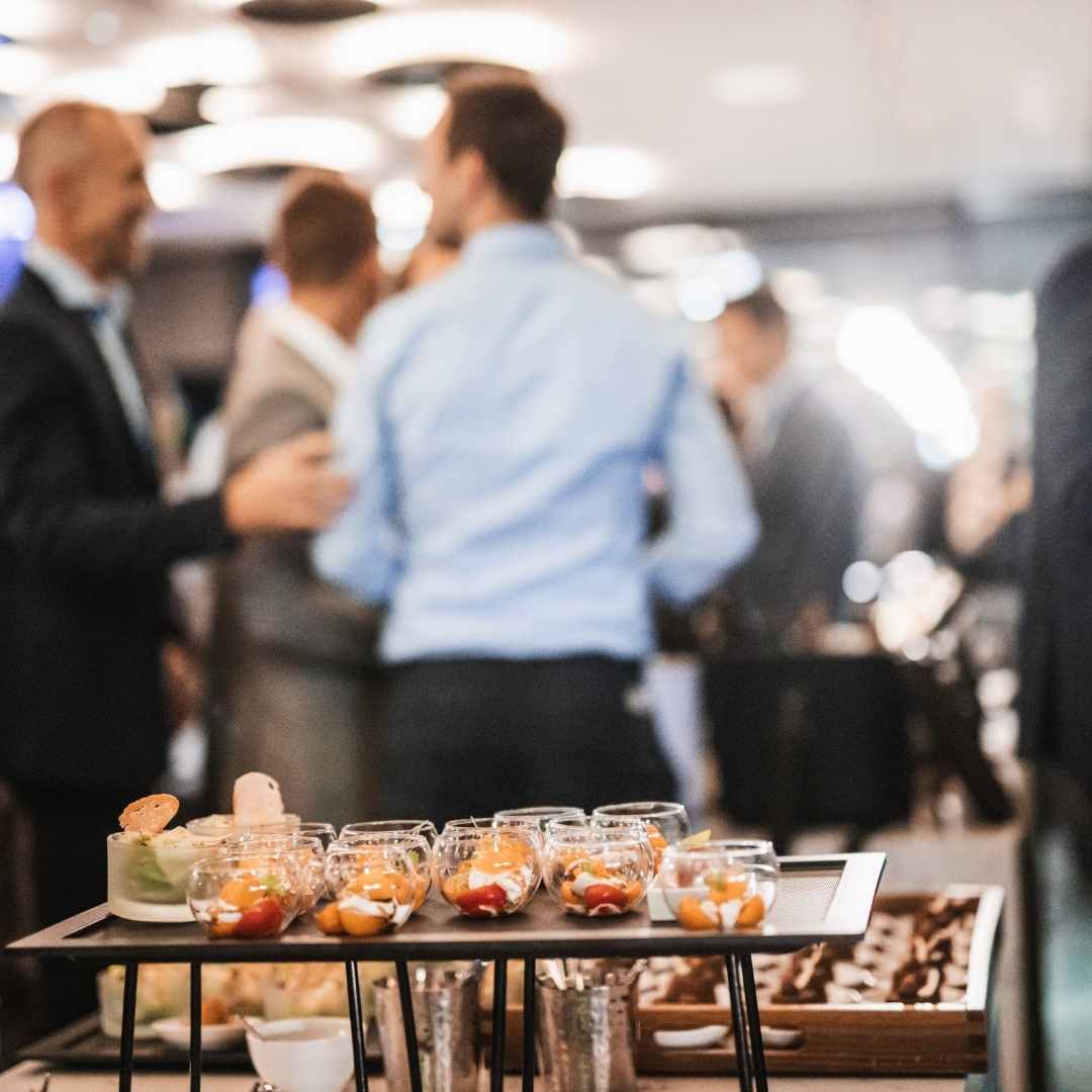 image of a music festival with vibrant colorful smoke