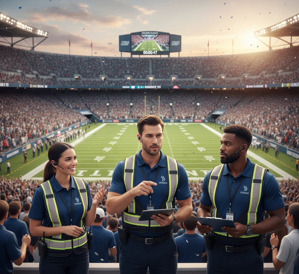 image of a music festival with vibrant colorful smoke