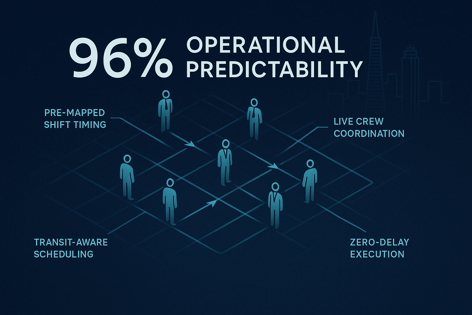 Infographic illustrating Denver event staffing attendance during weather-impacted event days.
