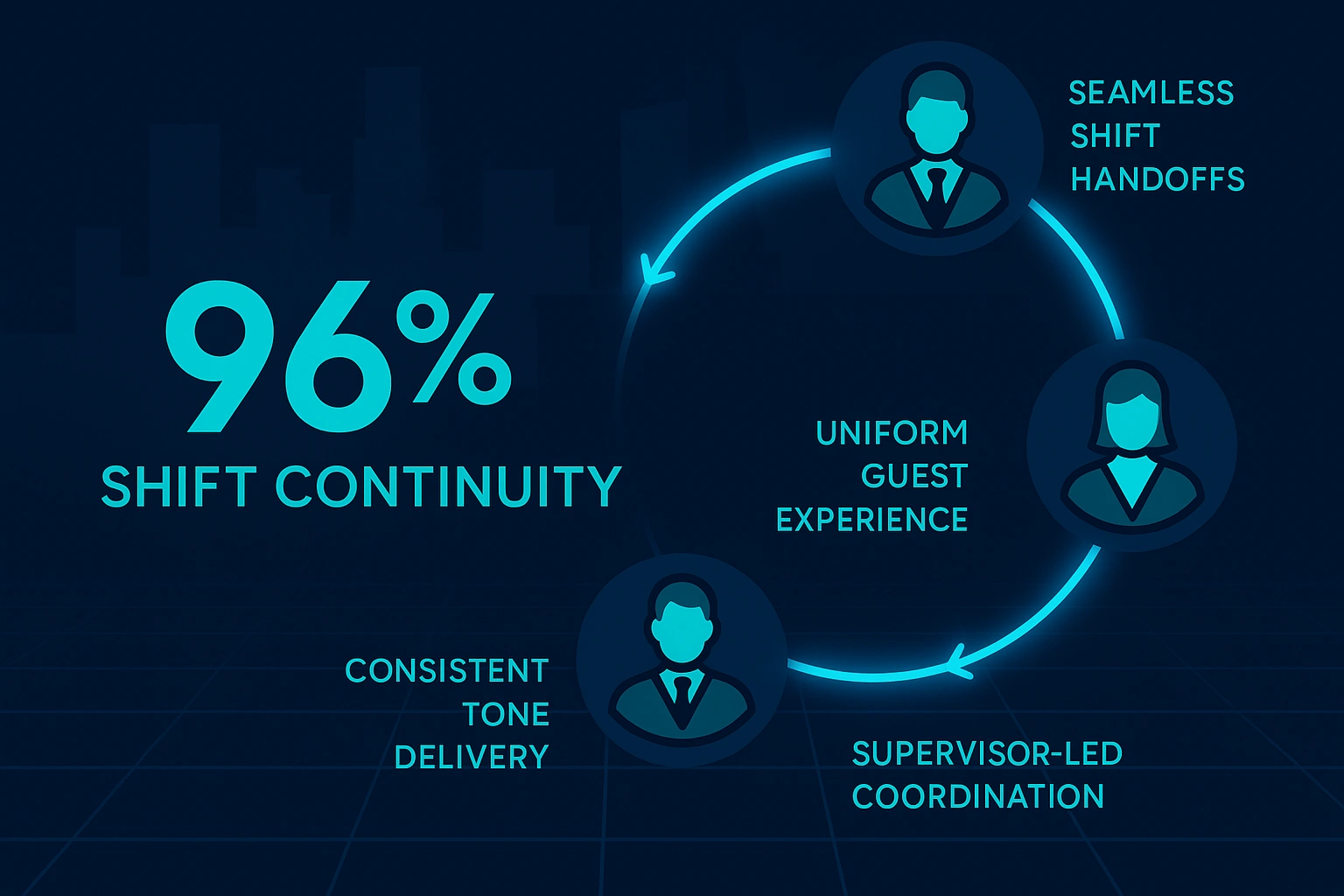 Infographic illustrating Denver event staffing attendance during weather-impacted event days.