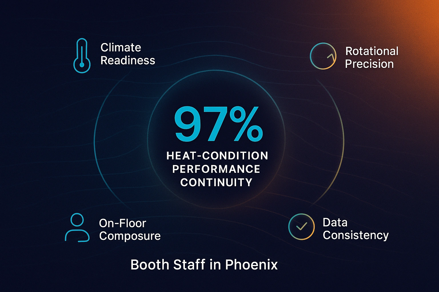Infographic illustrating Denver event staffing attendance during weather-impacted event days.