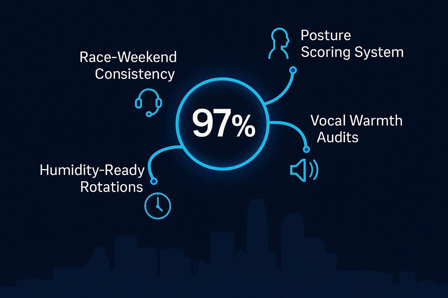 Infographic illustrating Denver event staffing attendance during weather-impacted event days.