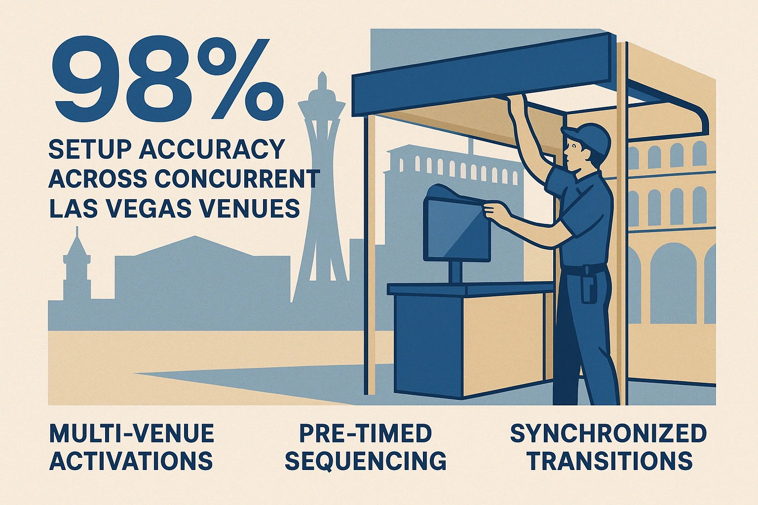Infographic illustrating Denver event staffing attendance during weather-impacted event days.